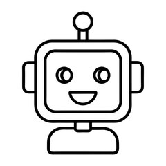 Robot Head Vector Icon 