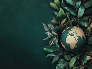 Minimalist Earth Day concept representing sustainability and environmental awareness