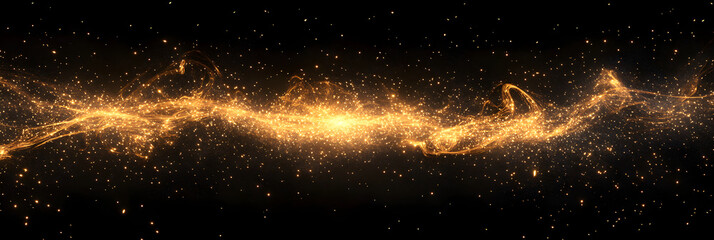 Mesmerizing Burst of Fiery Magic: Captivating Trails of a Sparkler's Glowing Patterns Against a Dark Background