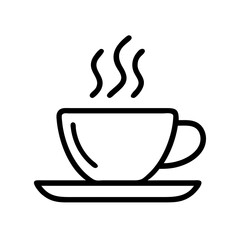 Coffee Cup Line Icon Vector Illustration