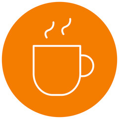 Traditional Tea Cup Circle Icon