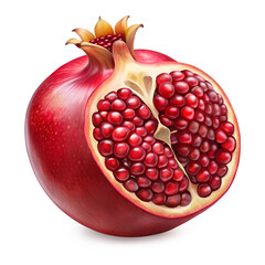 Quarter pomegranate isolated on transparent background png