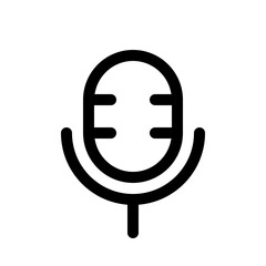 portable microphone line style, perfect for user interface projects