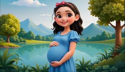 pregnant woman in the park