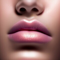 close up lips of woman