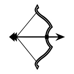 Bow and Arrow Vector Illustration 