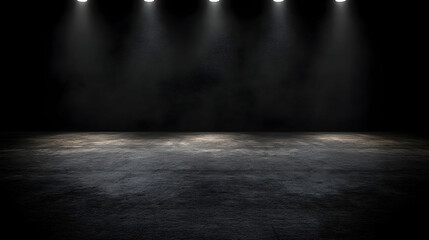 Dark Stage Spotlight Background Illustration
