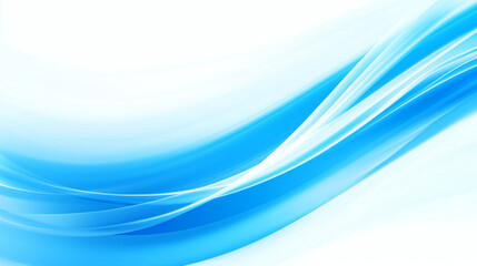Fototapeta premium Blue flowing lines and abstract waves with smooth gradients on white background create a clean and modern abstract design for tech presentations and innovation projects