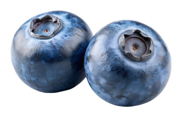 two fresh blueberries side by side isolated on transparent background png
