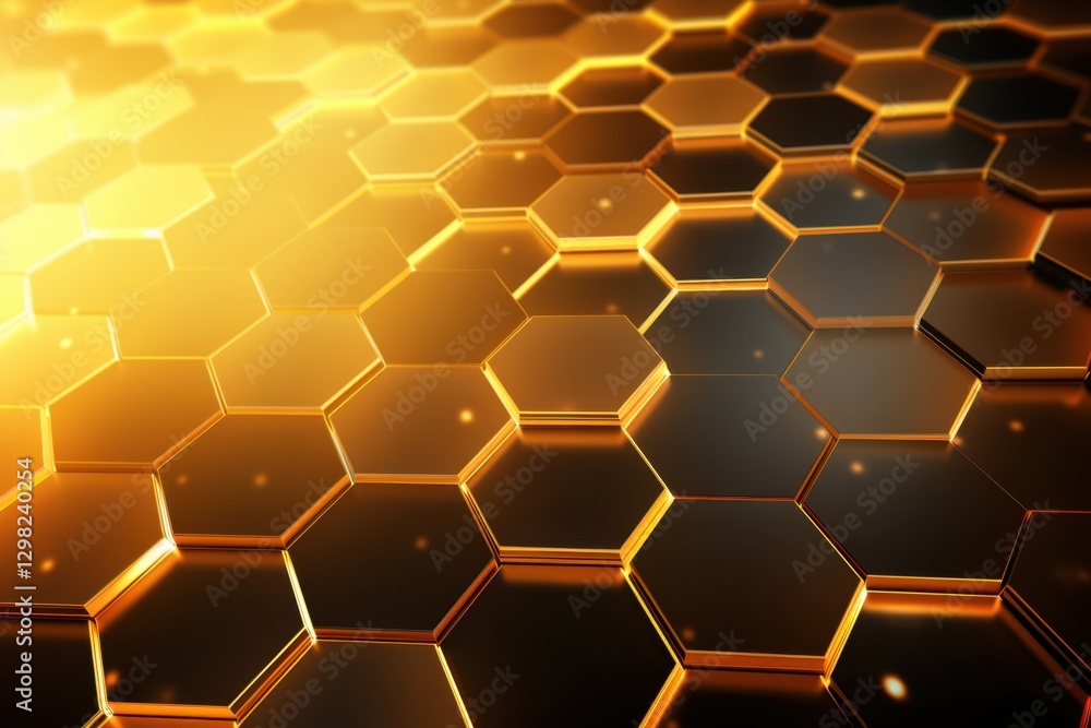 Poster abstract hexagonal digital technology background