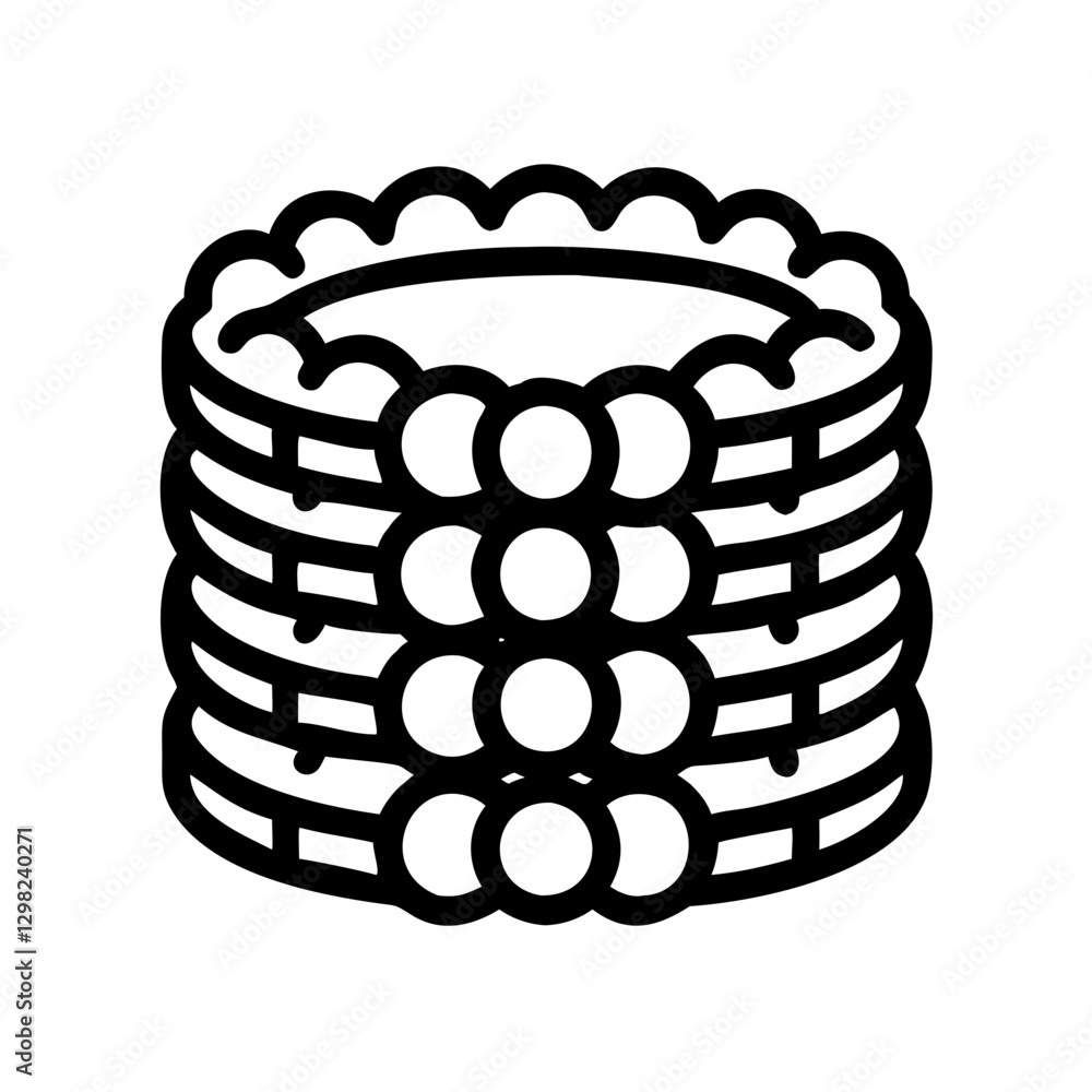 Poster elegant bracelet stack design featuring distinct shapes and patterns in a minimalist style
