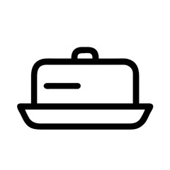 Simple vector icon of a butter dish designed for modern kitchens and culinary presentations in minimalistic style