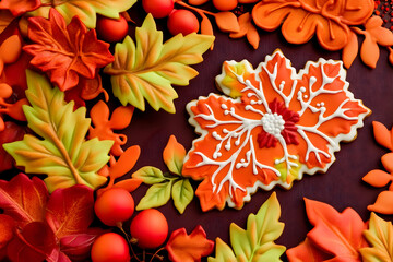 Autumn Leaf Cookie Illustration