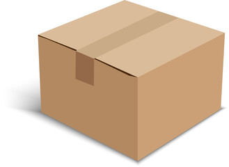 Box paper realistic packaging template for decoration