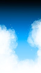 blue sky with clouds illustration