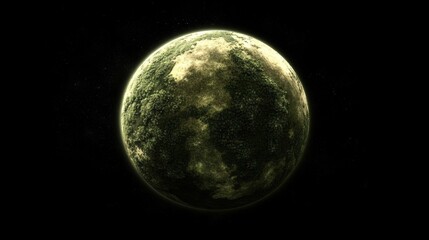 Obraz premium Exoplanet with Green Coverage