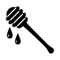Honey Dipper Icon Vector Illustration
