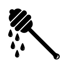 Honey Dipper Icon Vector Illustration