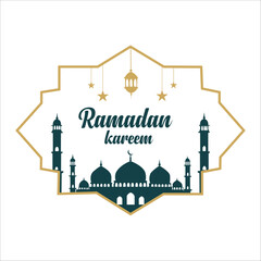 Ramadan Kareem Decorative Festival Element Vector illustration.