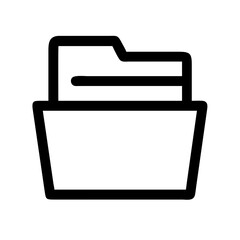 Folder Line Icon Vector Illustration