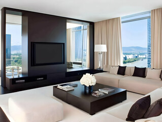 Modern Living Room Interior Design Illustration