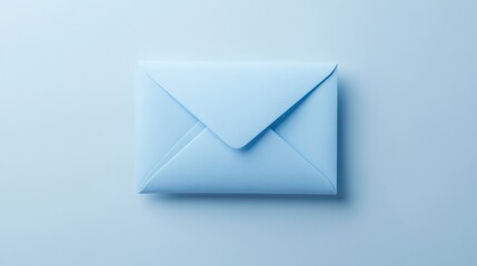 Blue Envelope on Blue Background