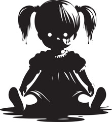 Haunted doll vector