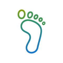 Colorful Footprint Vector Icon