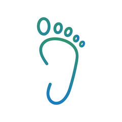 Colorful Footprint Vector Icon