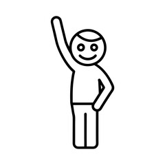 Raising Hand Vector Icon