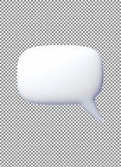 White empty speech bubble or balloon, White Speech Bubble Graphic for Chat and Communication Themes on transparent background, png, psd
