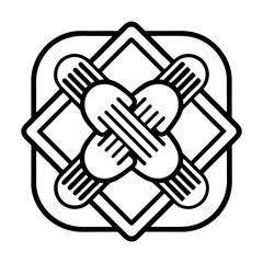 Support and Unity Hands Icon