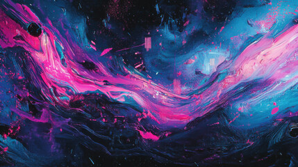 A chaotic yet mesmerizing cyberpunk rave-inspired composition