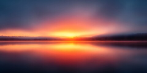 Fototapeta premium sunrise reflections misty glow soft background