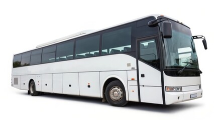 White and Black Coach Bus