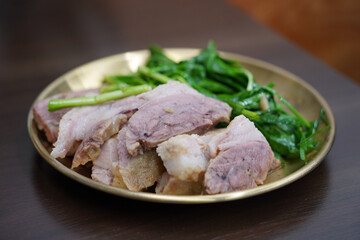 Korean style Boiled Pork Slices