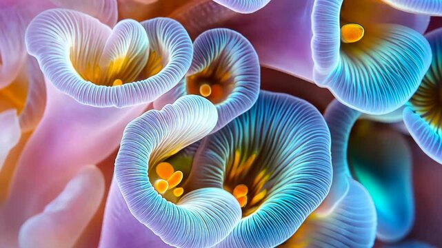 Colorful coral formations showcasing intricate patterns and vibrant hues under the sea
