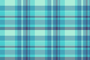 Random textile background pattern, bag tartan check texture. Rag vector plaid fabric seamless in light and cyan colors.