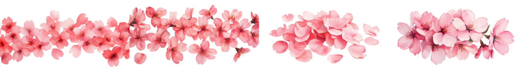 Delicate pink cherry blossom or sakura flowers in full bloom with soft fragrant petals against a blurred floral background  Romantic springtime nature scene with beautiful botanical details