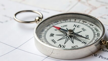 Compass on Map