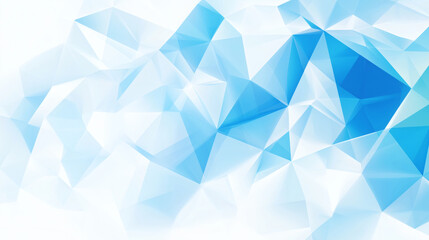 Blue and white geometric triangles and mosaic create a modern abstract background for tech, business and innovation branding