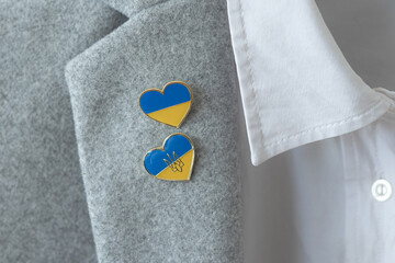 Breastplate with the flag of Ukraine on jacket