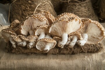 Agaricus Campestris Field Mushroom. Tasty Plant Found in Pasture