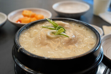 Samgyetang, a traditional Korean health food made from chicken
