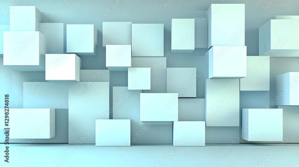 Poster abstract 3d cube background