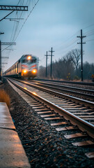 railway in the morning