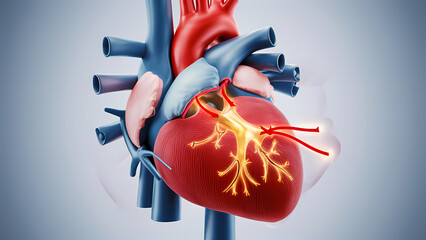 3D Anatomical Model of the Human Heart Showcasing the Congenital Defect Known as Anomalous Pulmonary Venous Connection