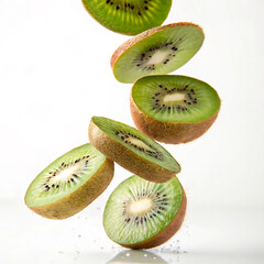 Fototapeta premium kiwi on white background