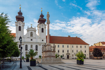 Saint Ignatius Benedictine Church located on the main square of the Old Town of Gyor. It is the...