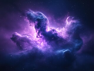 Obraz premium Purple Nebula in Deep Space